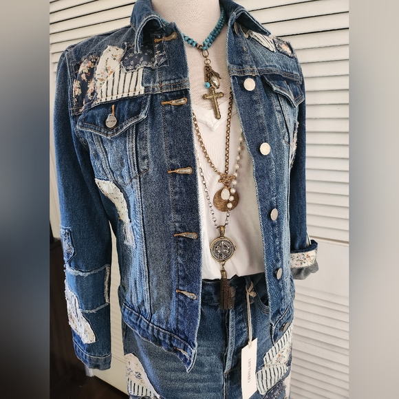 DRIFTWOOD Patchwork Denim Jacket NWT - Picture 2 of 8